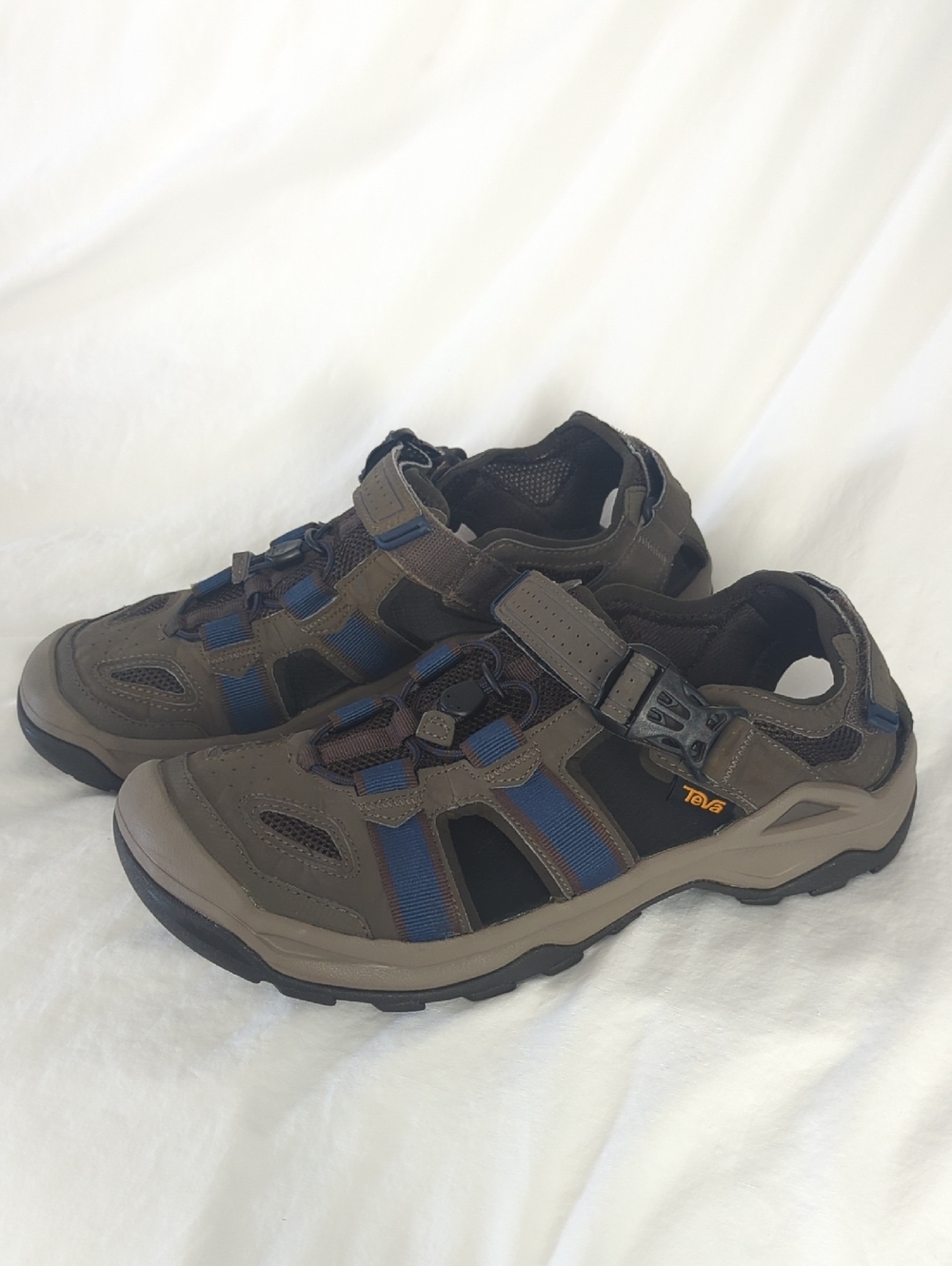 Teva Men's Omnium 2 Water Sandals Bungee Cord Brown/ Blue Size 11